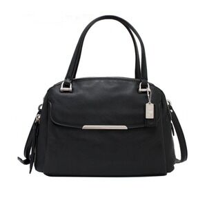Coach | Madison Georgie Leather (style 30081) Satchel Purse in Black Leather‎